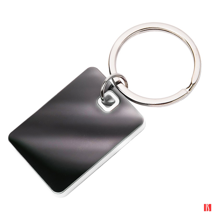 Брелок TONER TONED; 4 x 2,95 x 0,38 см; белый; металл/пластик; лазерная гравировка