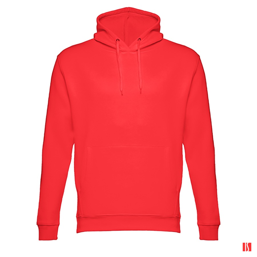 Толстовка мужская с капюшоном PHOENIX, красный, 2XL, 50% хлопок, 50% полиэстер, плотность 320 г/м2