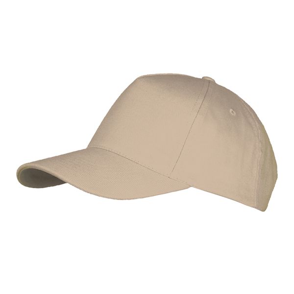 Купить Бейсболка "LONG BEACH", 5 клиньев, метал. застежка, бежевый, 100% хлопок, плотность 260 г/м2 Бейсболка "LONG BEACH", 5 клиньев, метал. застежка, бежевый, 100% хлопок, плотность 260 г/м2