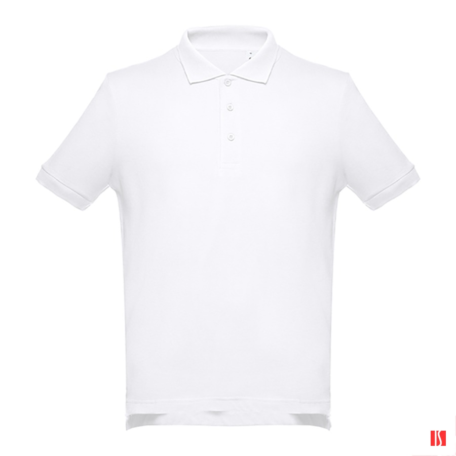 Рубашка-поло мужская ADAM, белый, S, 100% хлопок, плотность 195 г/м2