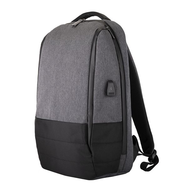 Рюкзак "Gran", темно-серый/черный, 47х28х17 см, осн. ткань:100% полиэстер, подкладка: 100% полиэстер