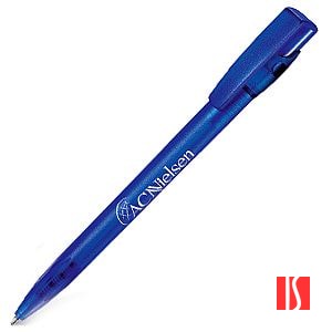 KIKI FROST, ручка шариковая, фростированный синий, пластик