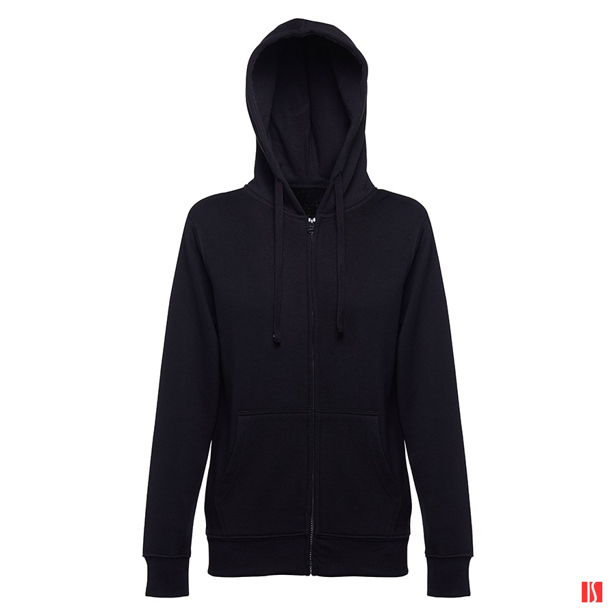 Толстовка женская с капюшоном AMSTERDAM WOMEN, черный, S, 50% хлопок, 50% полиэстер, 320 г/м2