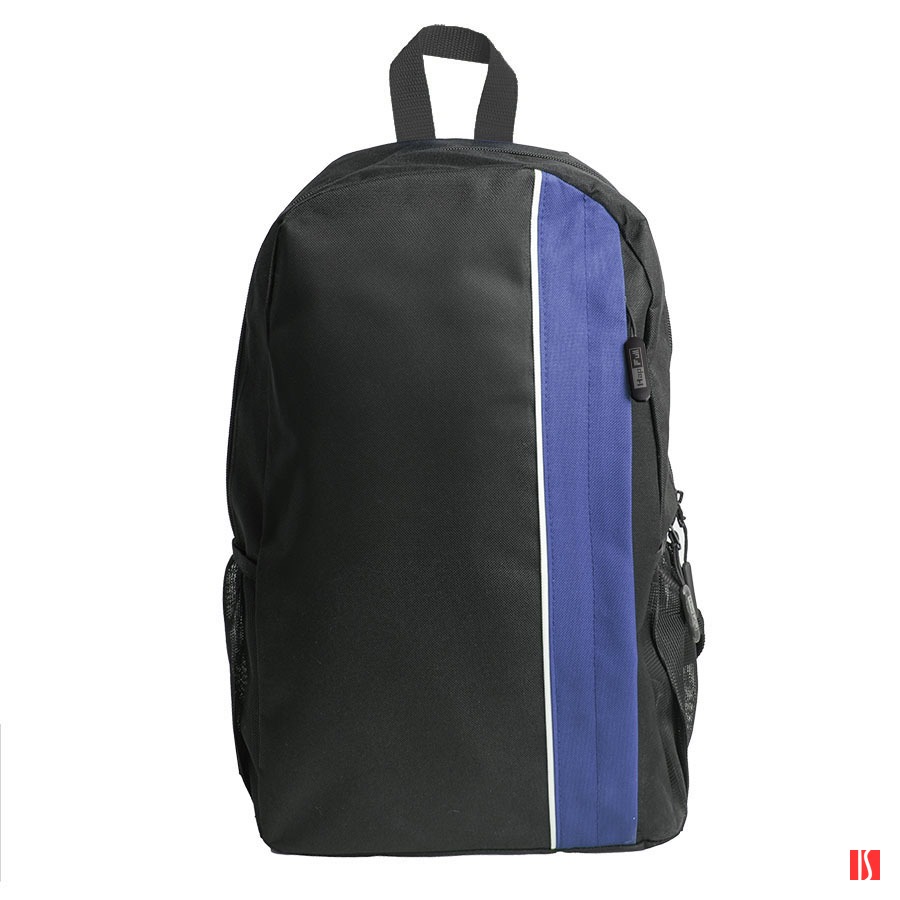 Рюкзак PLUS, чёрный/т.синий, 44 x 26 x 12 см, 100% полиэстер 600D
