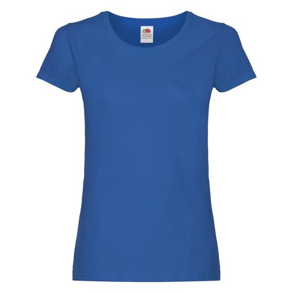 Футболка женская "Original T", ярко-синий_L, 100% х/б, 145 г/м2