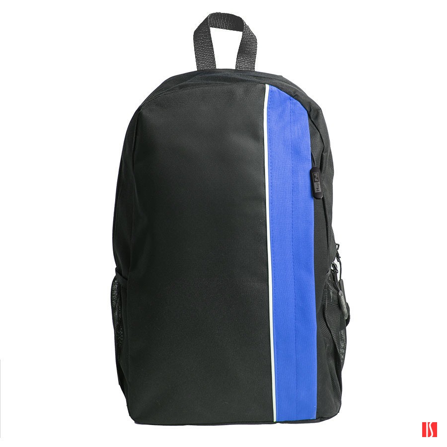 Рюкзак PLUS, чёрный/синий, 44 x 26 x 12 см, 100% полиэстер 600D