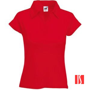 Купить Поло "Lady-Fit Rib Polo", красный_L, 100% х/б, 220 г/м2 Поло "Lady-Fit Rib Polo", красный_L, 100% х/б, 220 г/м2