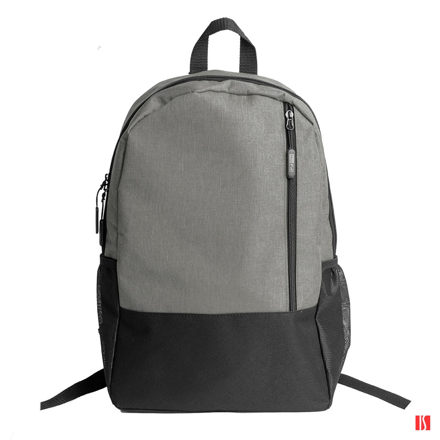 Рюкзак PULL, серый/чёрный, 45 x 28 x 11 см, 100% полиэстер 300D+600D