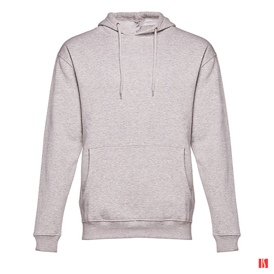 Толстовка мужская с капюшоном PHOENIX, серый меланж, S, 50% хлопок, 50 полиэстер, плотность 320 г/м2