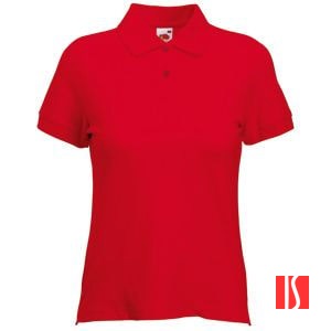 Поло "Lady-Fit Polo", красный_XL, 97% х/б, 3% эластан, 220 г/м2