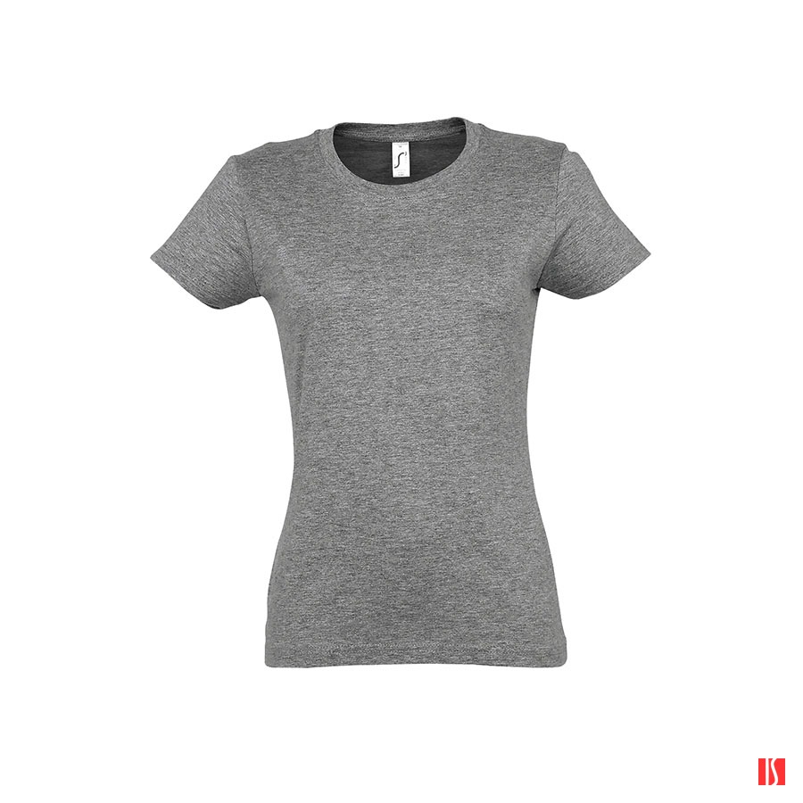 Футболка женская IMPERIAL WOMEN, серый меланж_2XL, 100% хлопок, 190 г/м2