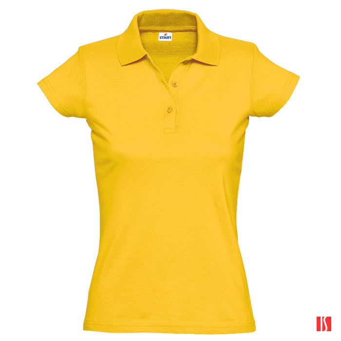 Поло "Miss Style" джерси, 100% хлопок, 170 г/м2, желтый_M