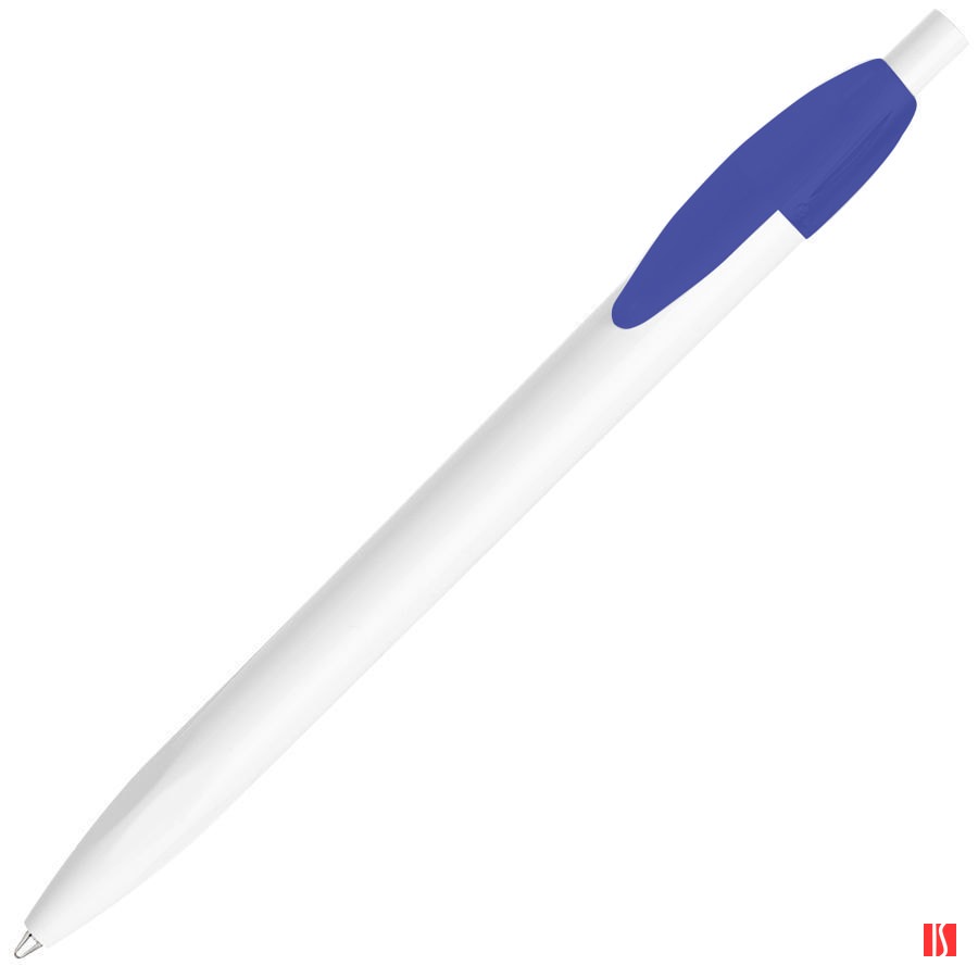 Ручка шариковая X-1 WHITE, белый/синий непрозрачный клип, пластик