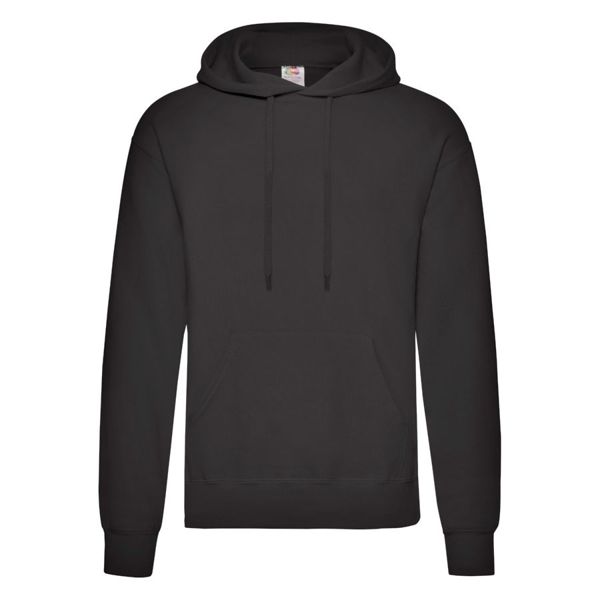 Толстовка CLASSIC HOODED 3XL черный 80% хлопок, 20% полиэстер, плотность 280г/м2