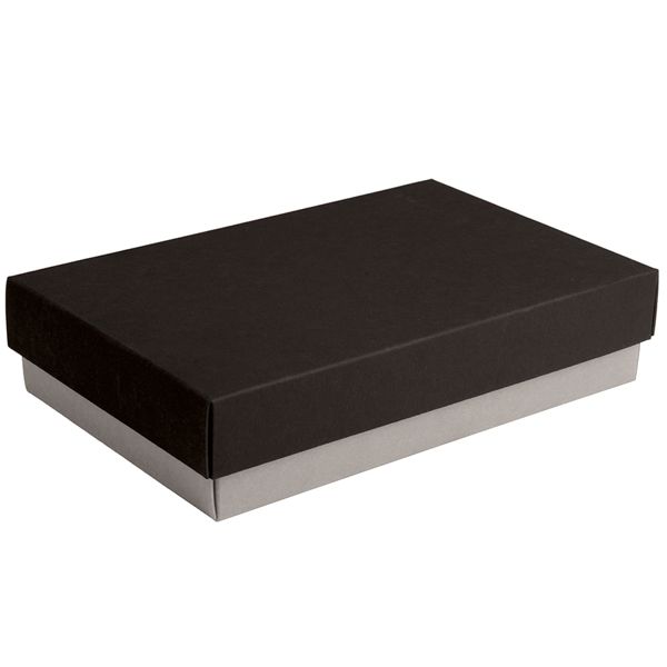 Коробка подарочная CRAFT BOX, 17,5*11,5*4 см, серый, черный, картон 350 гр/м2