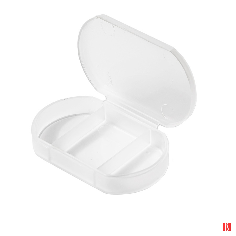 Витаминница TRIZONE, 3 отсека; 6 x 1.3 x 3.9 см; пластик, прозрачная