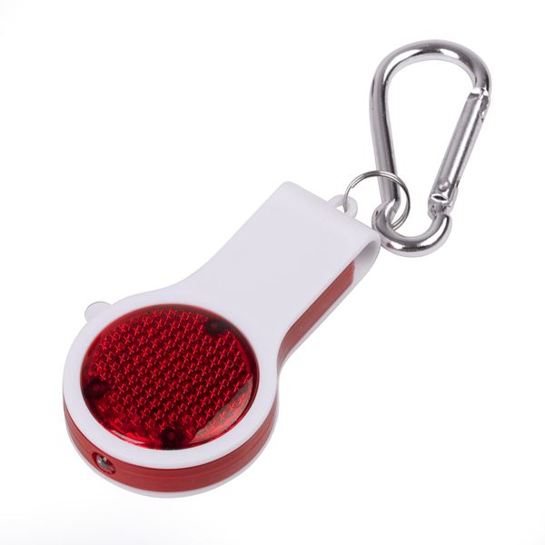 Купить Брелок FLOYKIN со свистком, фонариком, светоотражателем на карабине, красный с белым, 3,7х6,7х1,5см Брелок FLOYKIN со свистком, фонариком, светоотражателем на карабине, красный с белым, 3,7х6,7х1,5см