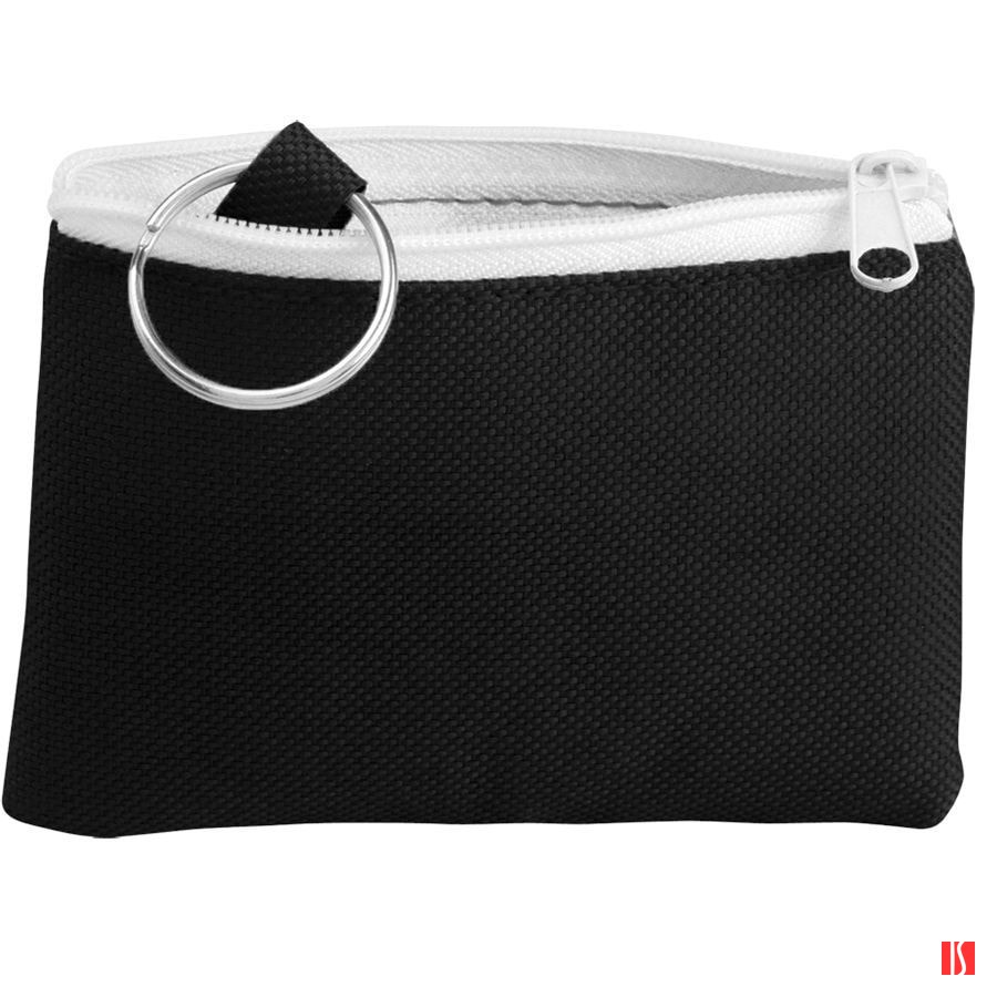 Футляр  для ключей "Лайт", черный; 11х7,5х1 см; полиэстер 600D, шелкография