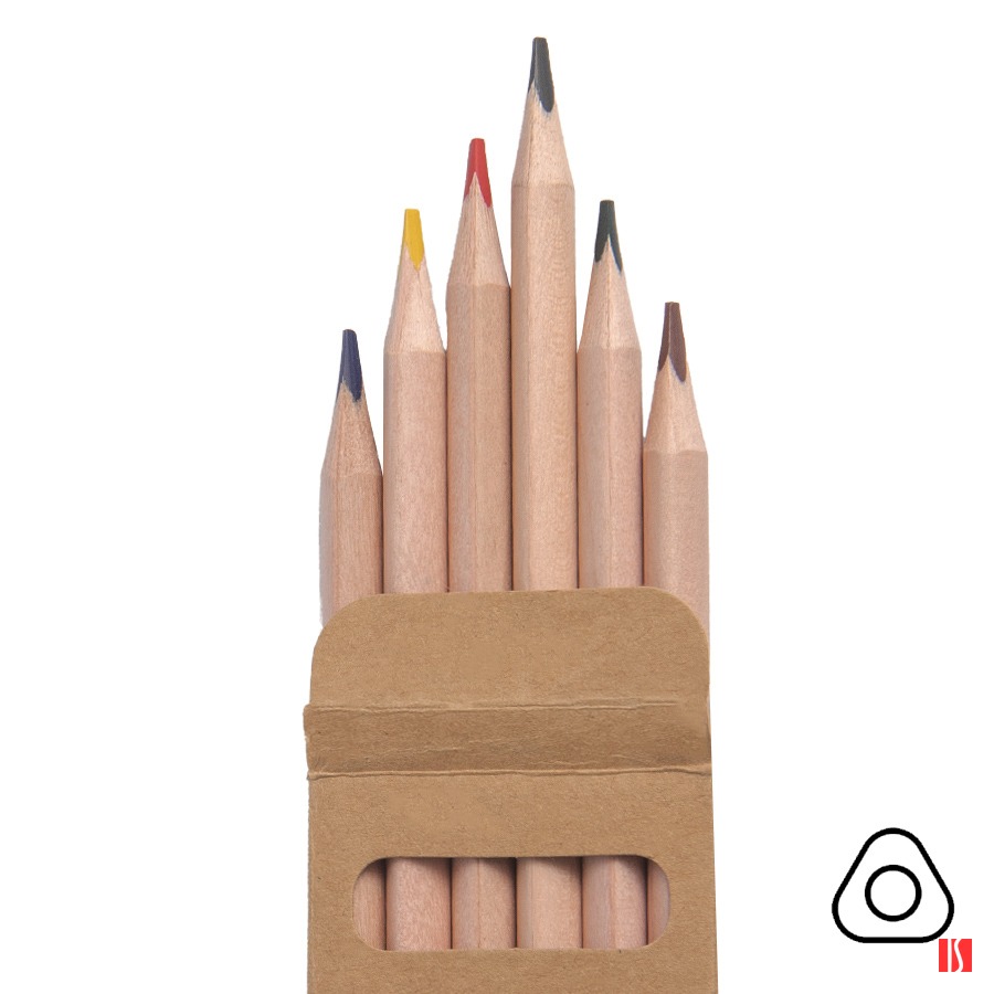 Набор цветных карандашей KINDERLINE small,6 цветов, дерево, картон