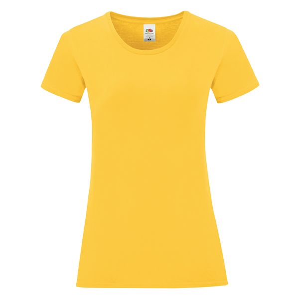 Футболка "Ladies Iconic", желтый, S, 100% хлопок, 150 г/м2