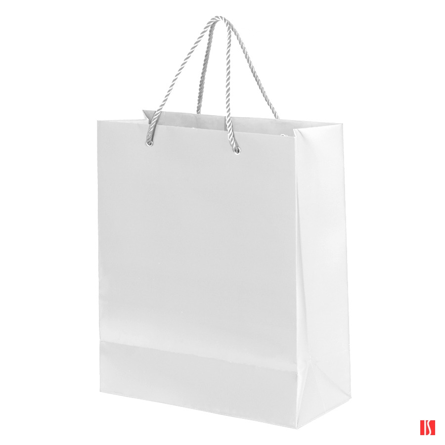 Пакет подарочный GLAM 27х12х32 cм,  белый