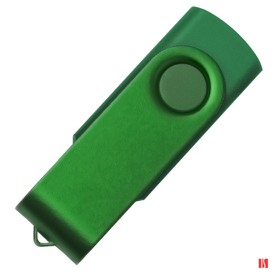 USB flash-карта DOT (16Гб), зеленый, 5,8х2х1,1см, пластик, металл