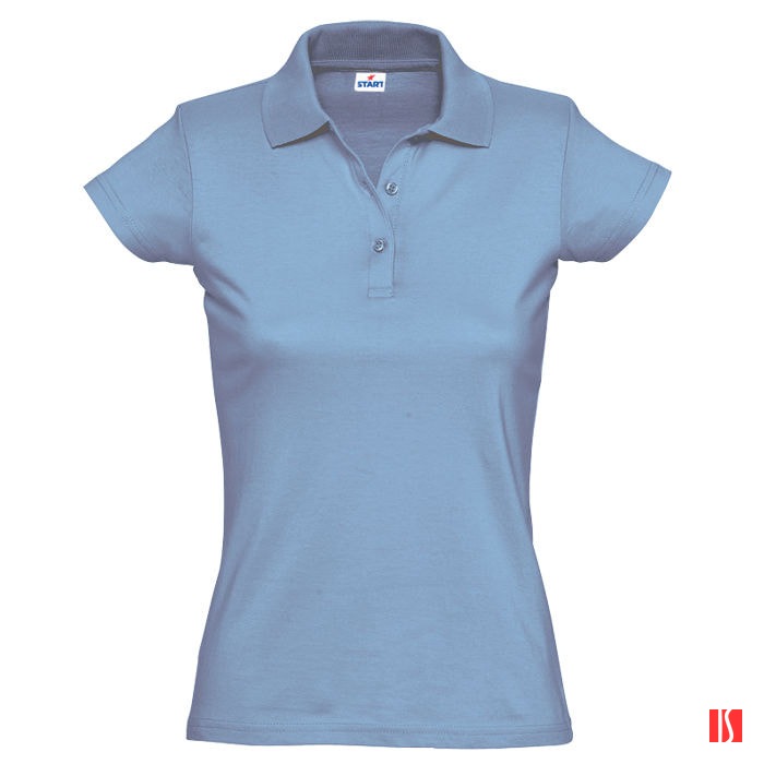 Поло "Miss Style" джерси, 100% хлопок, 170 г/м2, голубой_S