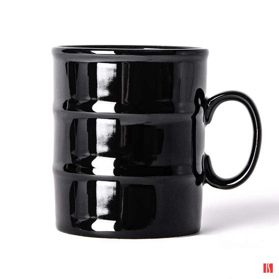 Кружка "Бочка" в подарочной упаковке, черный, h=9см, d=7,8см, 280 мл, фарфор