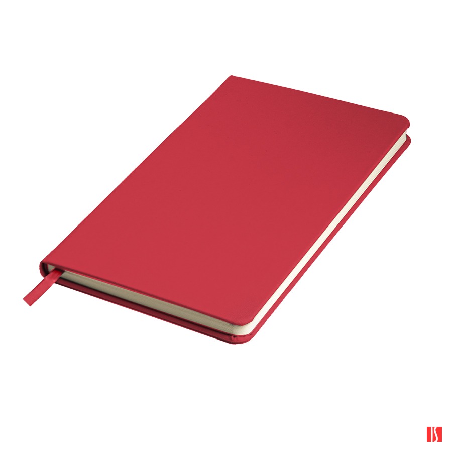 Ежедневник недатированный SIMPLY FIRM, А5,  красный, кремовый блок, в линейку