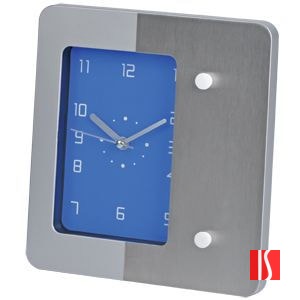 Часы настольные "Futura" с магнитами для записок , синий; 20х18 см; металл, пластик; тампопечать