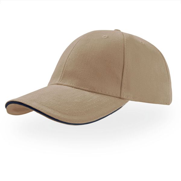 Купить Бейсболка "LIBERTY SANDWICH",6 клиньев,сэндвич,металлич.застежка,бежевый с т.с,100% хлопок,250 г/м2 Бейсболка "LIBERTY SANDWICH",6 клиньев,сэндвич,металлич.застежка,бежевый с т.с,100% хлопок,250 г/м2