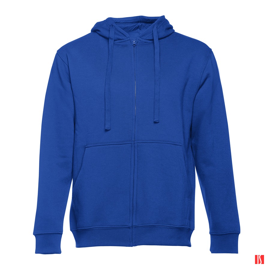 Купить Толстовка мужская с капюшоном на молнии AMSTERDAM, синий, S, 50% хлопок, 50% полиэстер, 320 г/м2 Толстовка мужская с капюшоном на молнии AMSTERDAM, синий, S, 50% хлопок, 50% полиэстер, 320 г/м2