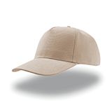 Бейсболка "LIBERTY FIVE", 5 клиньев,  застежка на липучке; бежевый, 100% хлопок; плотность 250 г/м2