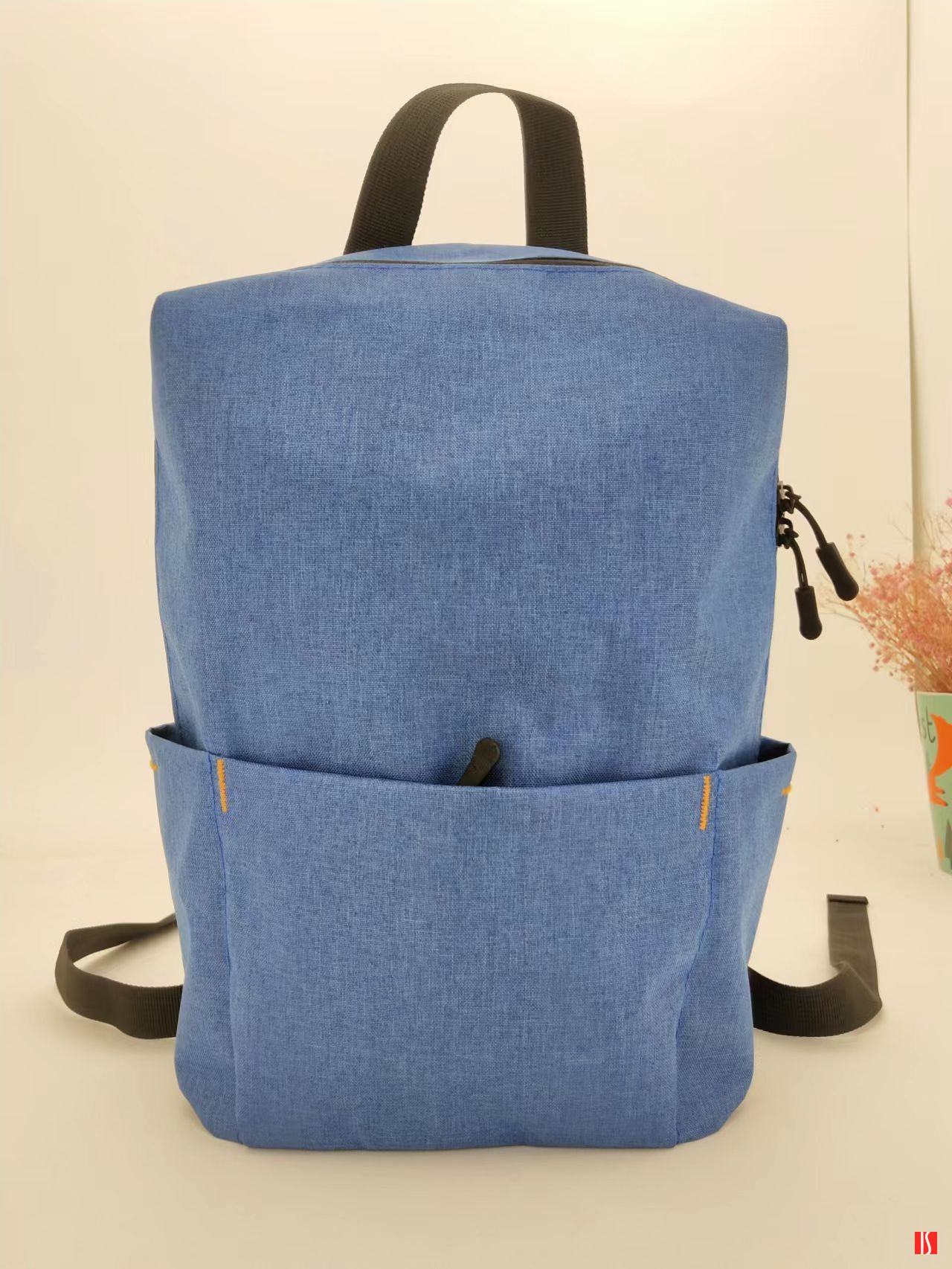 Рюкзак BASIC, синий меланж, 27x40x14 см, oxford 300D