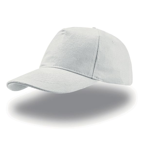 Бейсболка "LIBERTY FIVE BUCKLE", 5 клиньев,  застежка c металлической пряжкой; белый; 100% хлопок