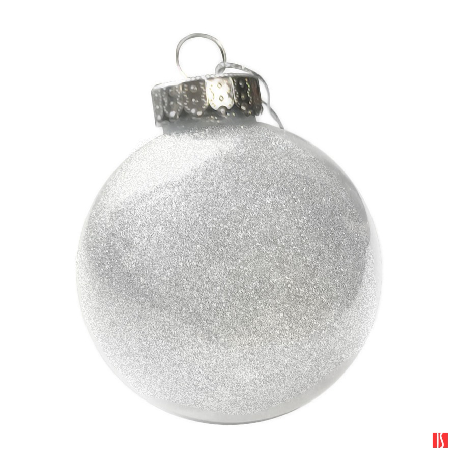 Шар новогодний FLICKER, диаметр 8 см., пластик, белый