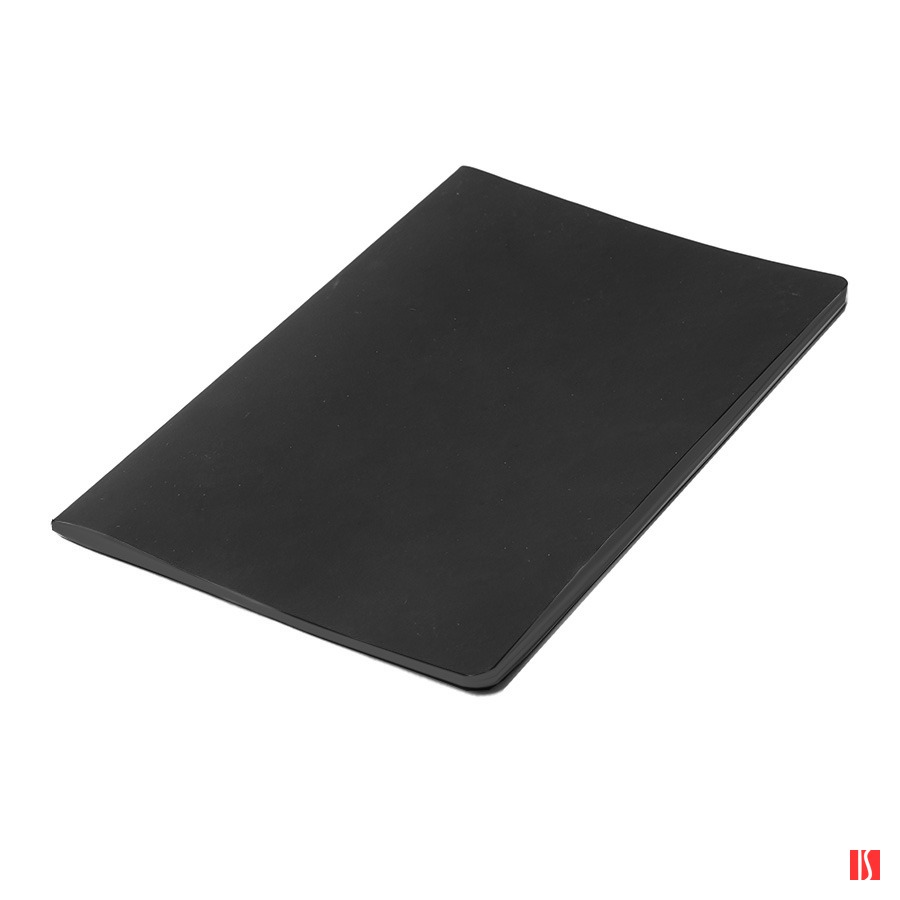 Тетрадь SLIMMY, 140 х 210 мм,  черный с черным, бежевый блок, в клетку