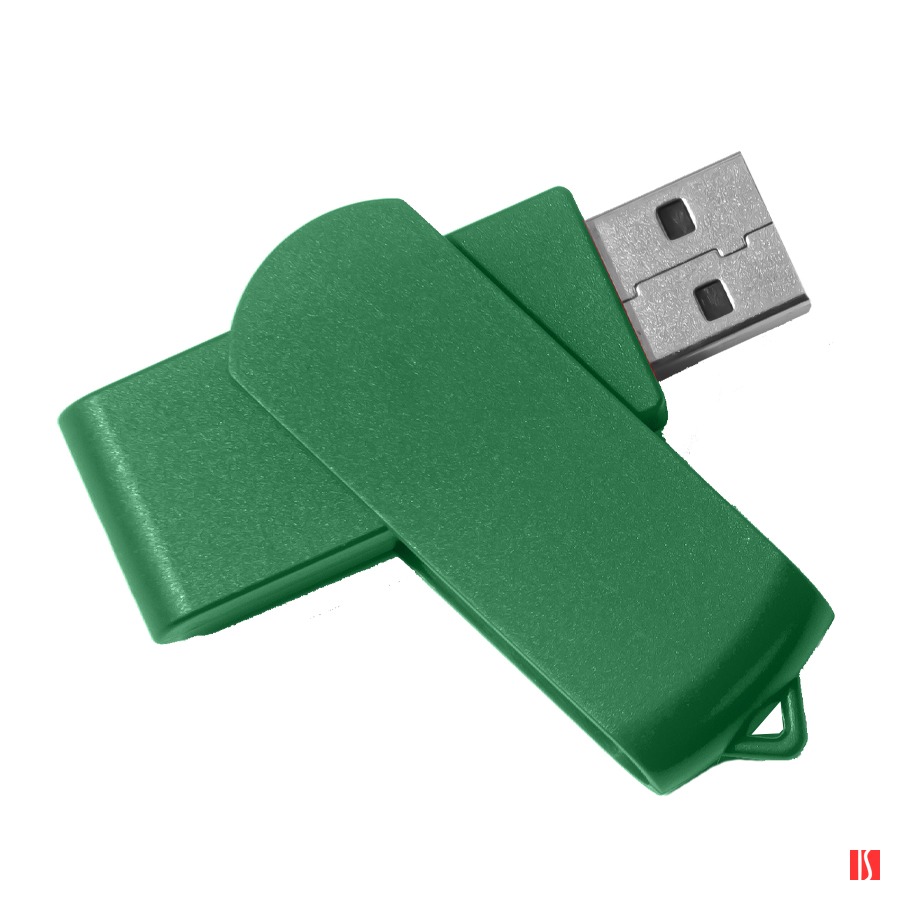 USB flash-карта SWING (8Гб), зеленый, 6,0х1,8х1,1 см, пластик