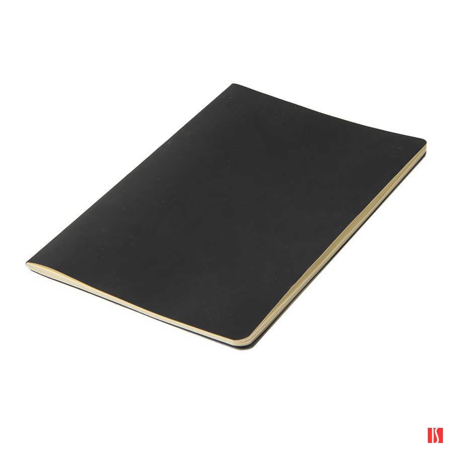 Тетрадь SLIMMY, 140 х 210 мм,  черный с белым, бежевый блок, в клетку