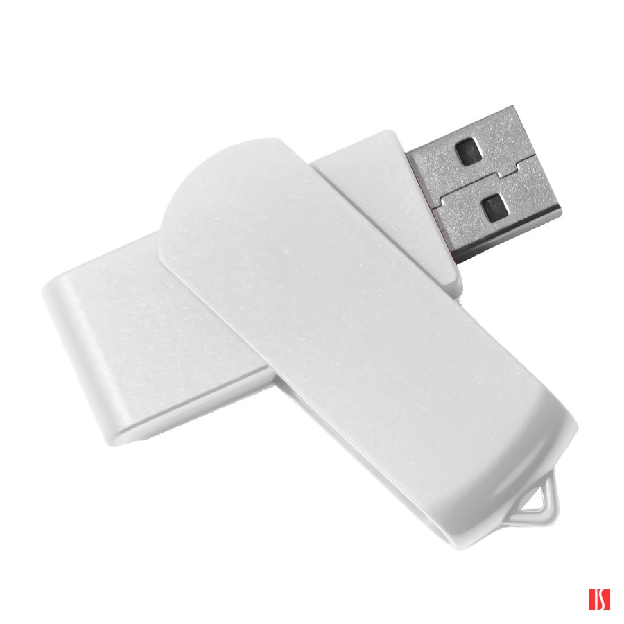 USB flash-карта SWING (16Гб), белый, 6,0х1,8х1,1 см, пластик