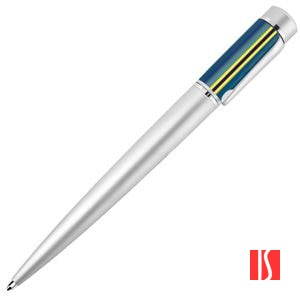 AZTEKA, ручка шариковая, синий/серебристый, металл
