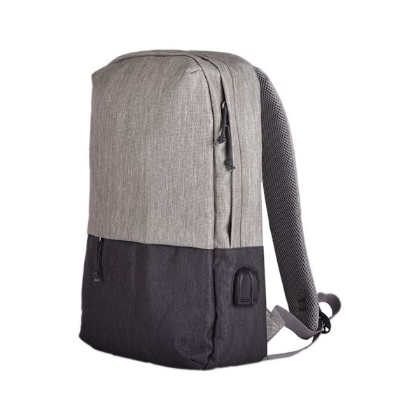 Рюкзак "Beam", серый/темно-серый, 44х30х10 см, ткань верха: 100% полиамид, подкладка: 100% полиэстер