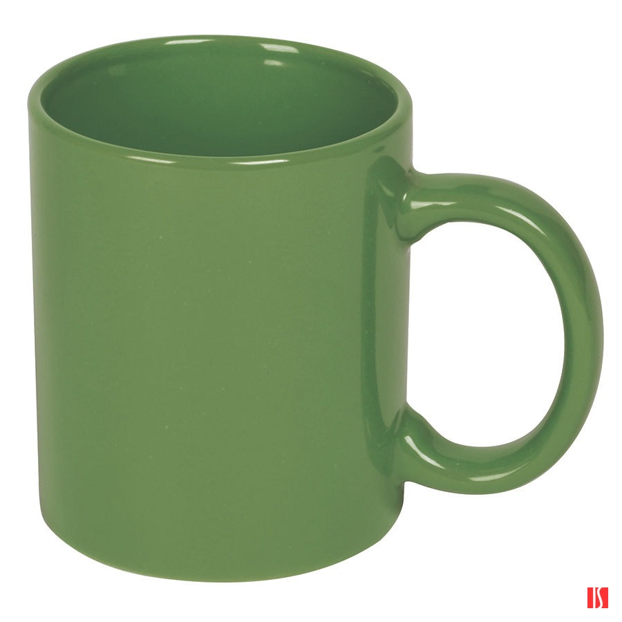 Кружка BASIC, 320мл, зеленый, тонкая керамика