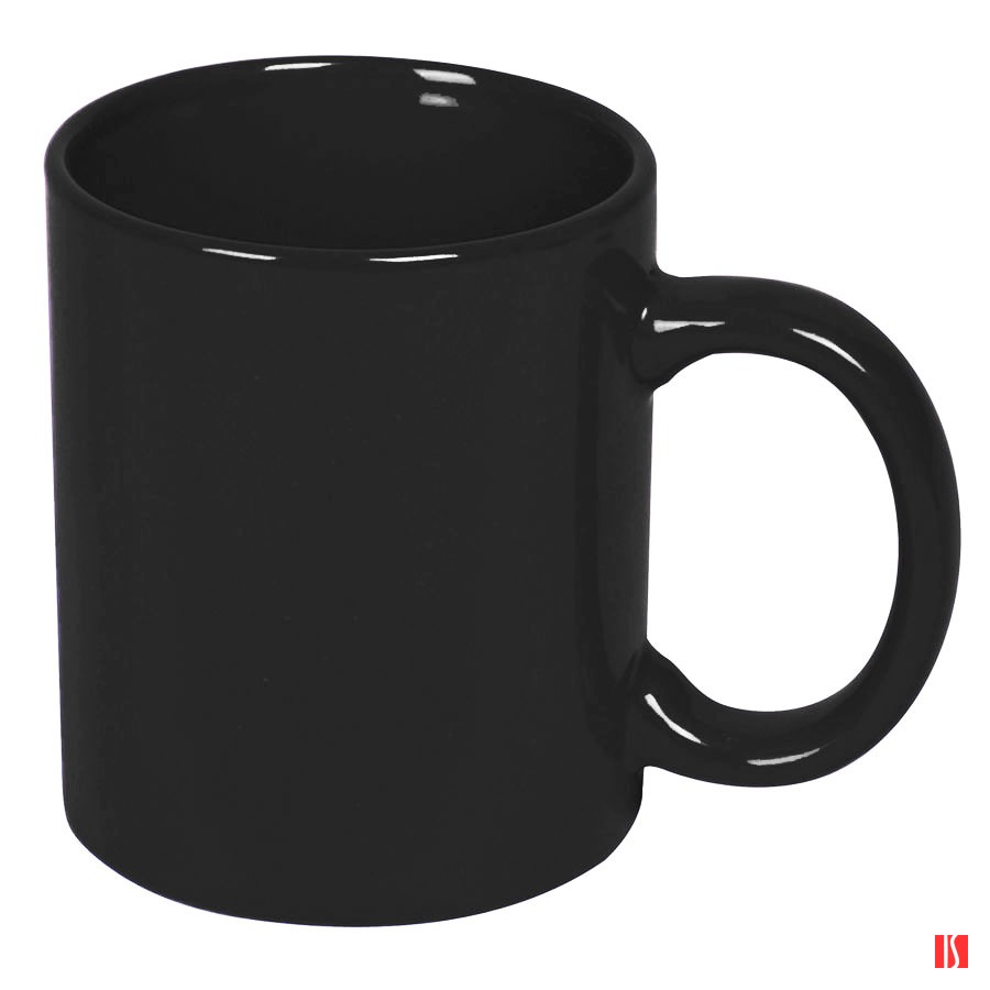 Кружка BASIC, 320мл, черный, тонкая керамика