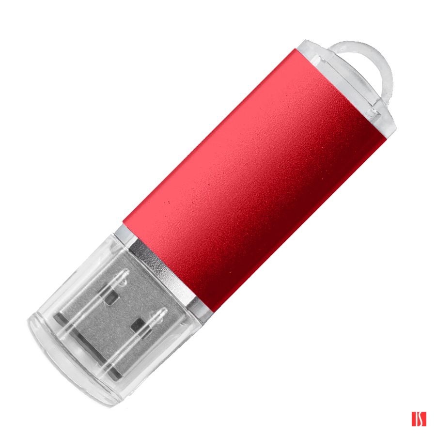USB flash-карта "Assorti" (16Гб), красная, 5,8х1,7х0,8 см, металл