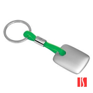 Брелок "TAG" зеленый; 3,5х3х0,3 см; металл, силикон; лазерная гравировка