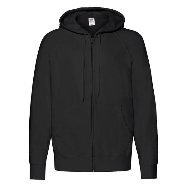 Толстовка без начеса "Lightweight Hooded Sweat",  черный, M, 80% х/б 20% полиэстер, 240 г/м2