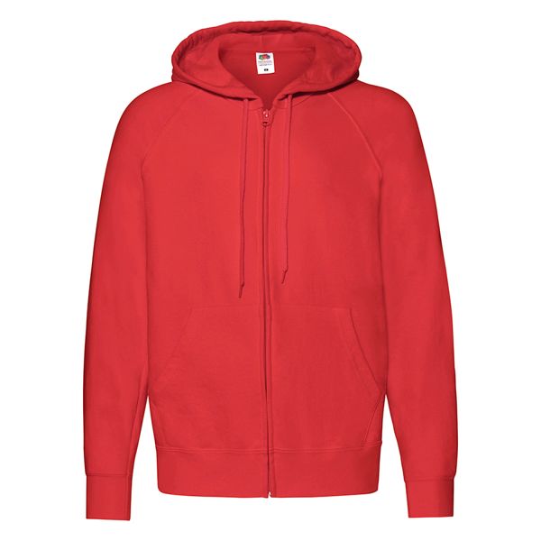 Толстовка без начеса "Lightweight Hooded Sweat",  красный, M, 80% х/б 20% полиэстер, 240 г/м2