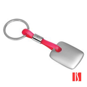 Брелок "TAG" красный; 3,5х3х0,3 см; металл, силикон; лазерная гравировка