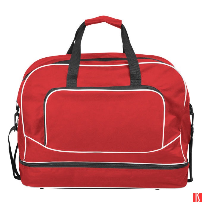 Сумка "Рекорд" с отделением для обуви, красный, 51х43х20, Полиэстер 600D, шелкография